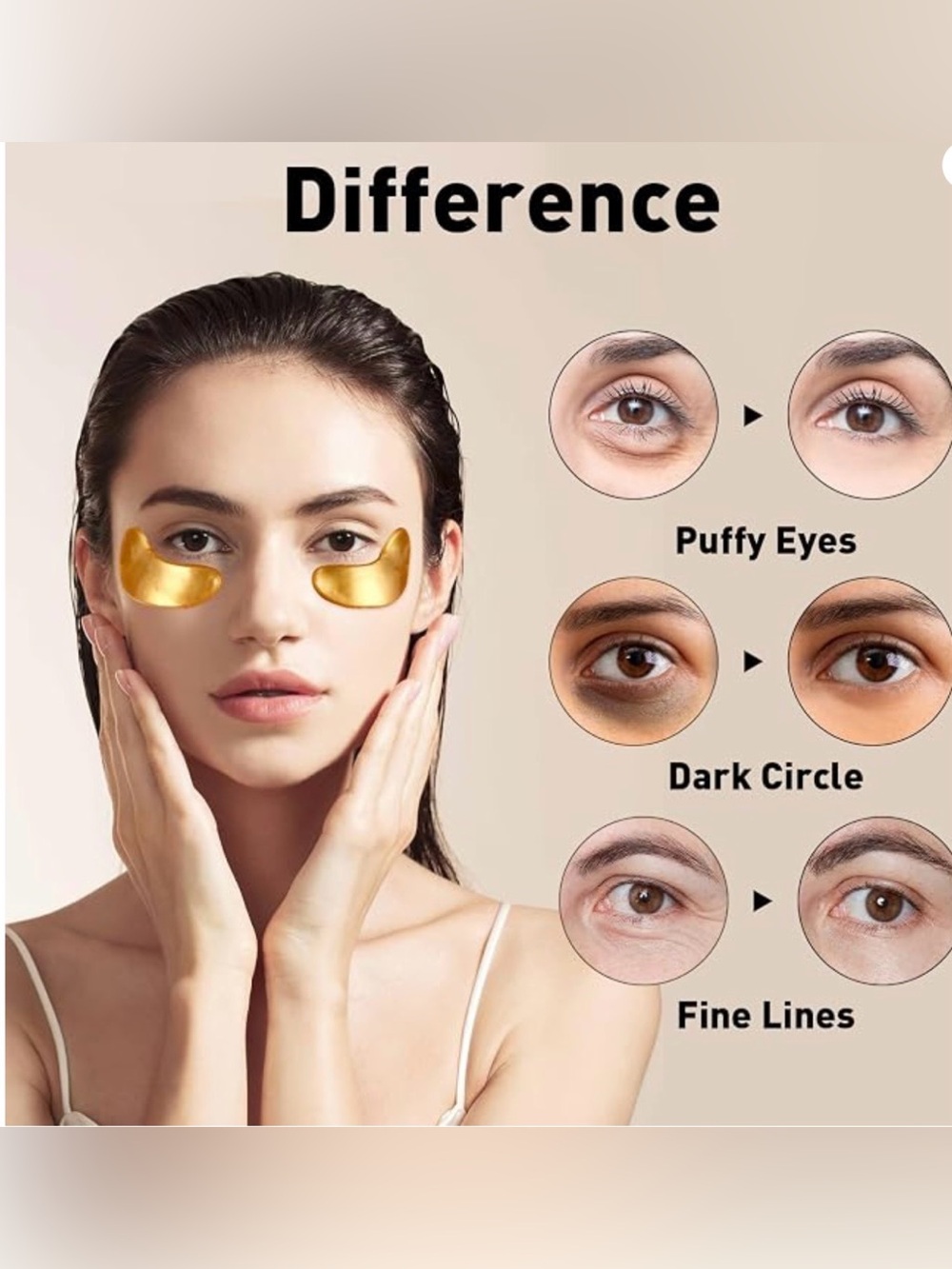 10 Hydrogel Under Eye Patches – Gold Brightening Eye Mask